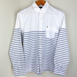 French Connection Mens Button Down Striped Shirt